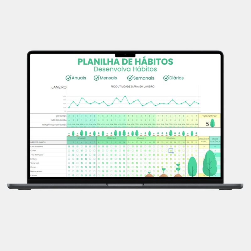 Planilha Organização de Hábitos | Uma forma divertida de ter bons hábitos