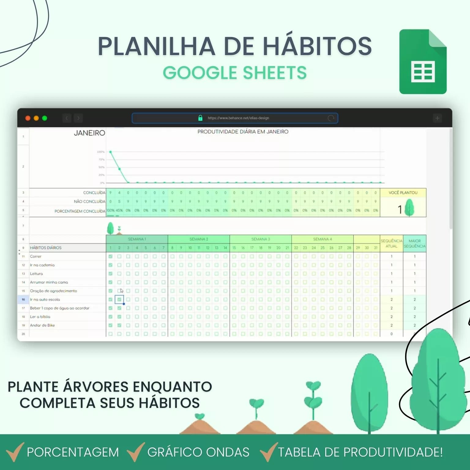 Planilha Organização de Hábitos - Imagem 2