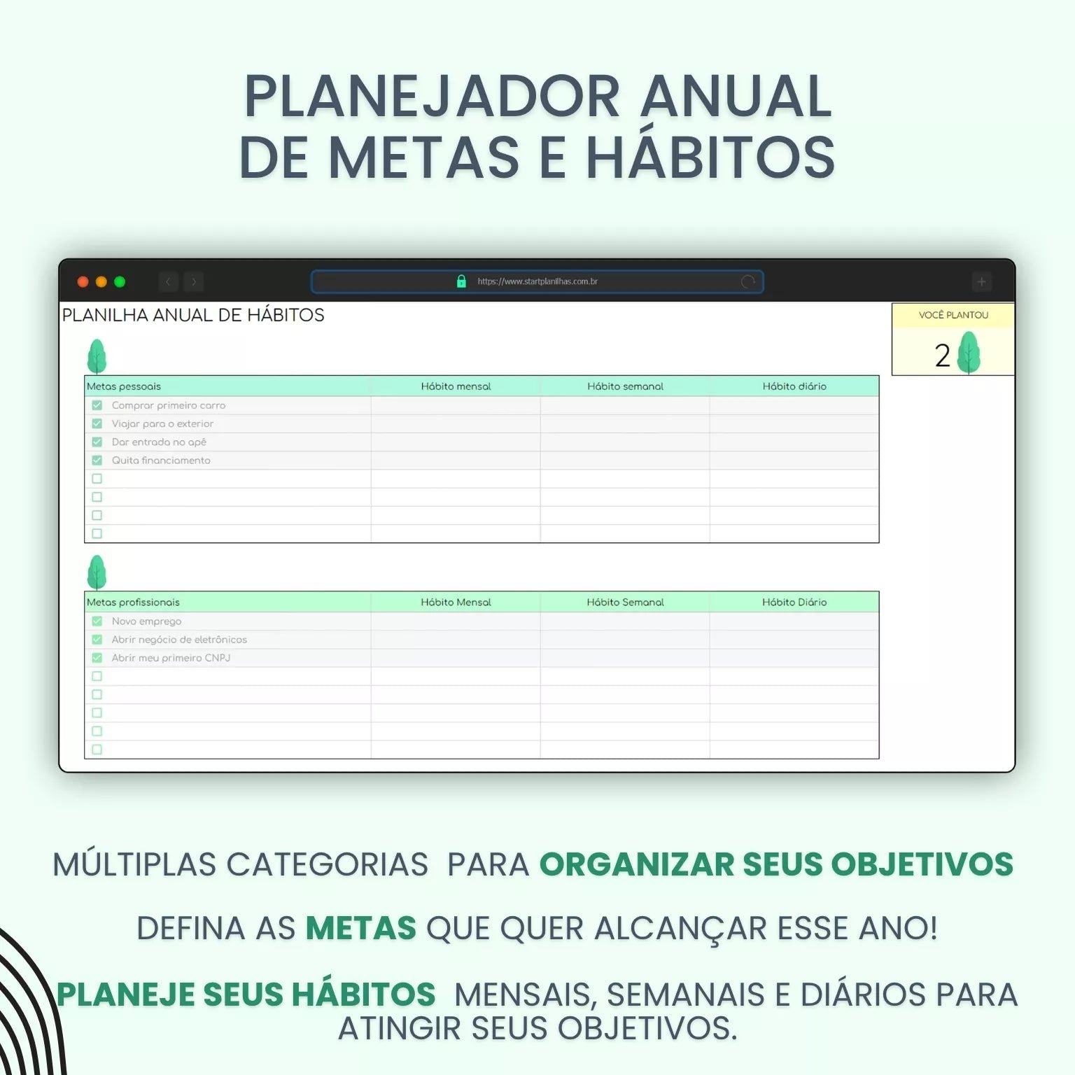 Planilha Organização de Hábitos - Imagem 6