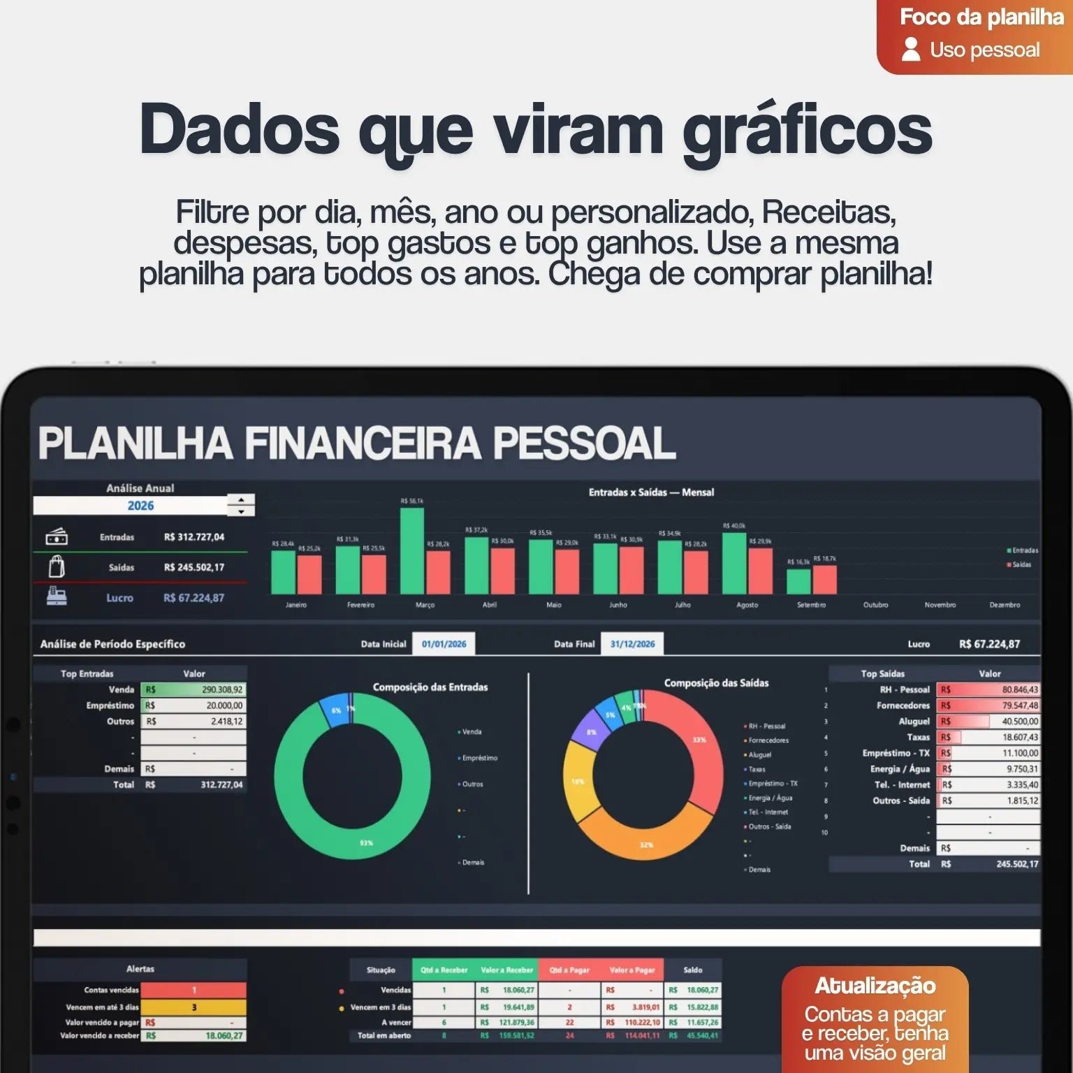 Planilha financeira pessoal para Excel - Imagem 4