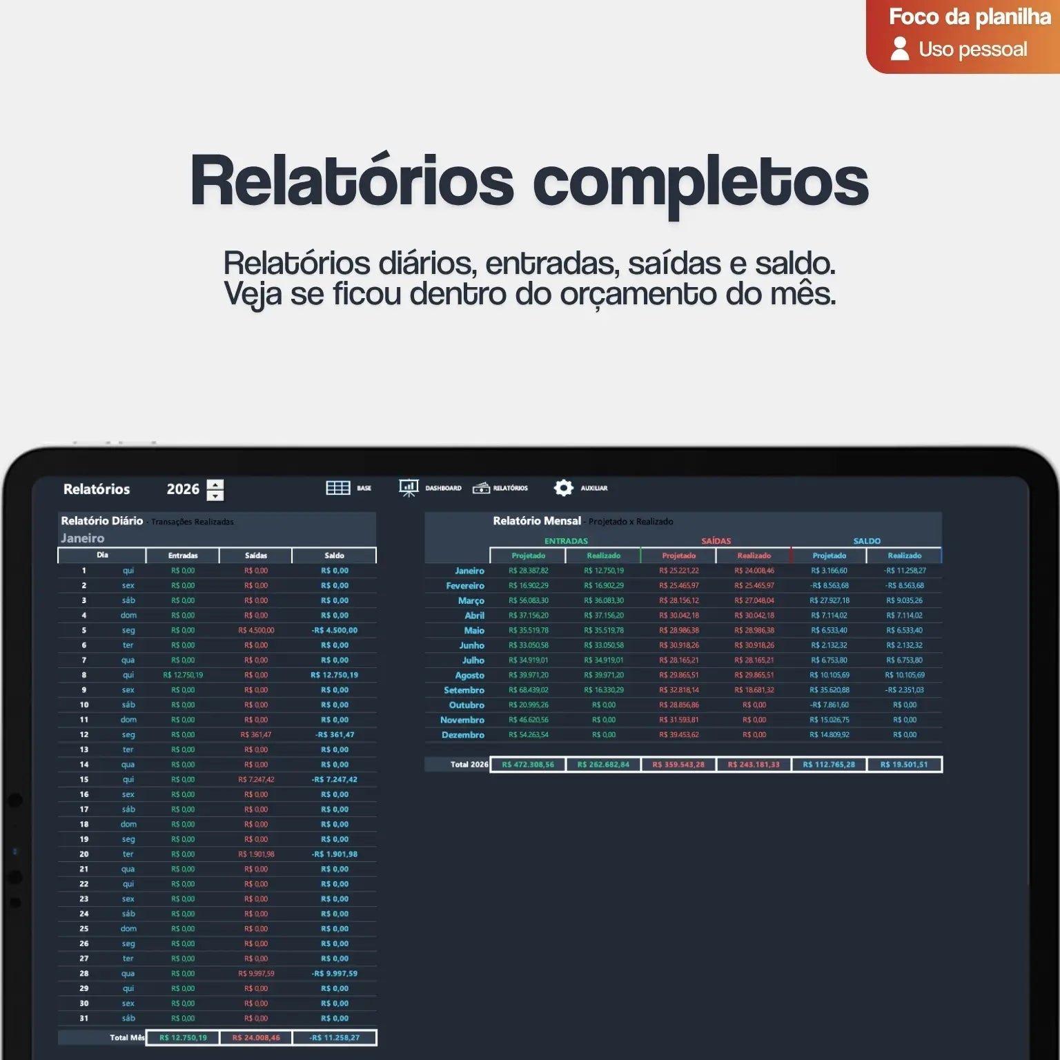 Planilha financeira pessoal para Excel - Imagem 5
